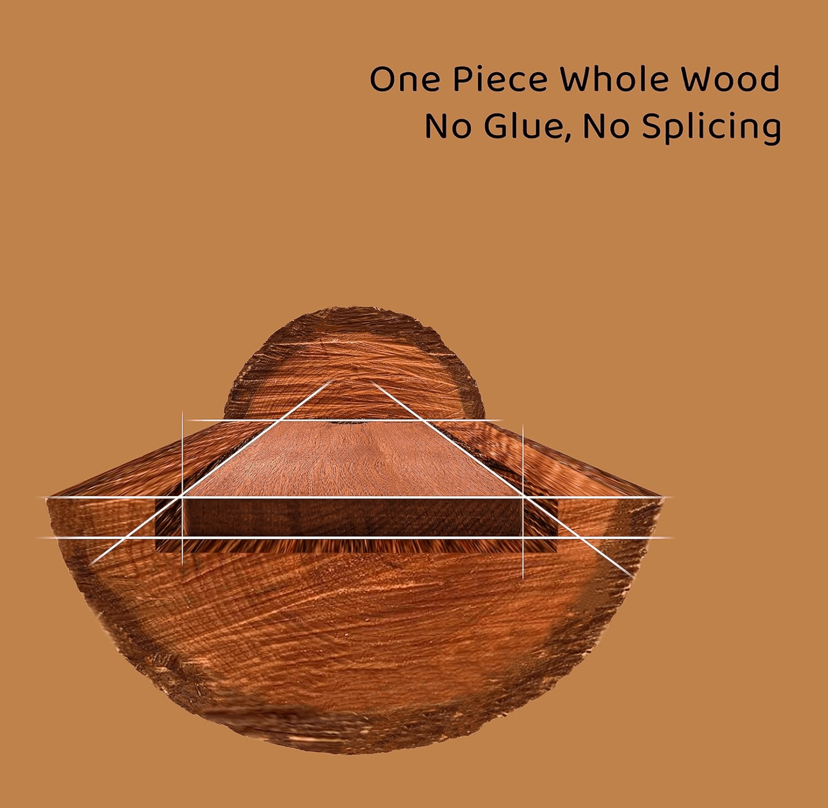 Brosisincorp Solid Sapele Wood Cutting Board One Piece No Glue Non Toxic view 2