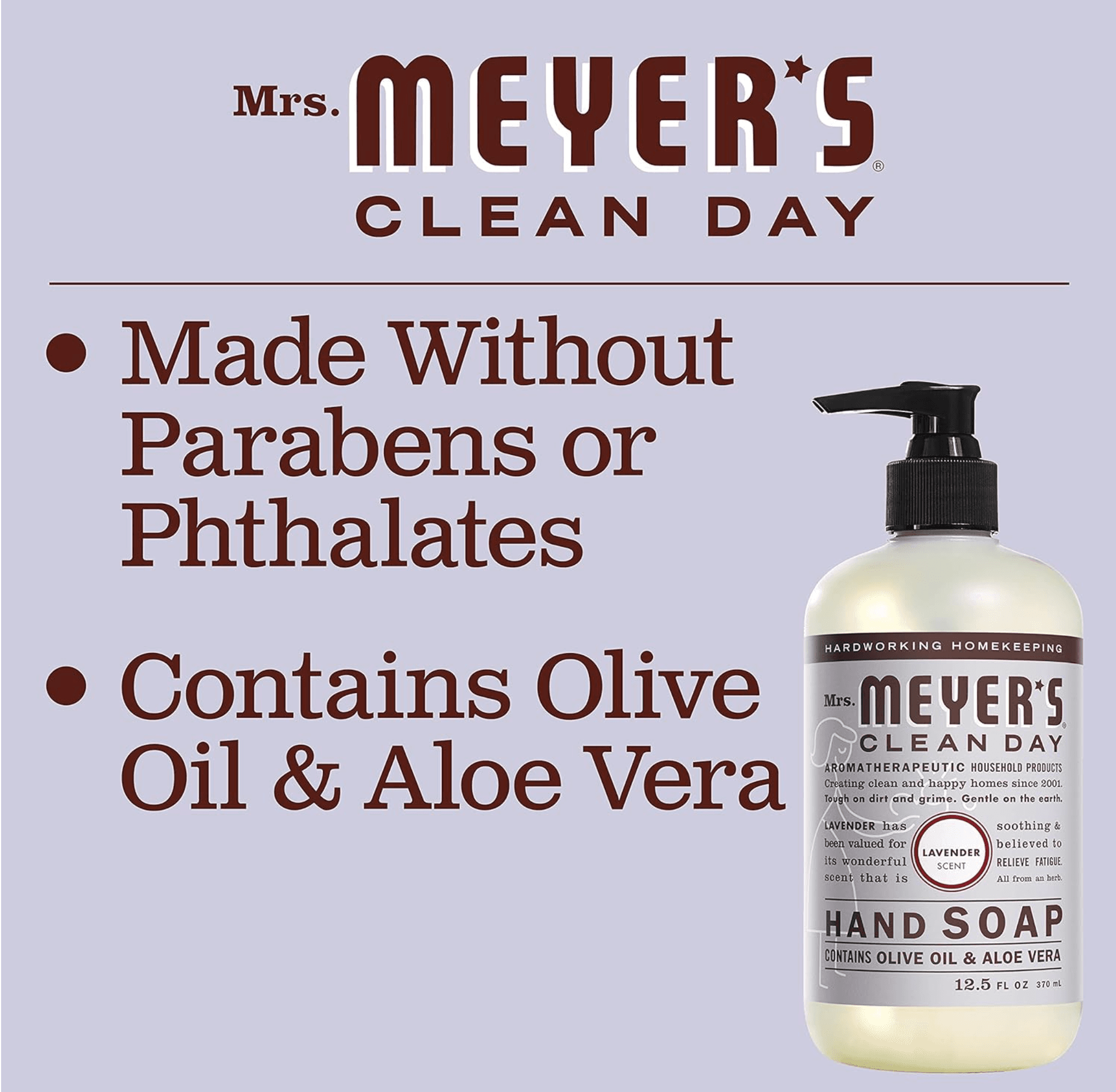 MRS. MEYER'S CLEAN DAY Hand Soap, Lavender 12.5 fl. Oz view 5