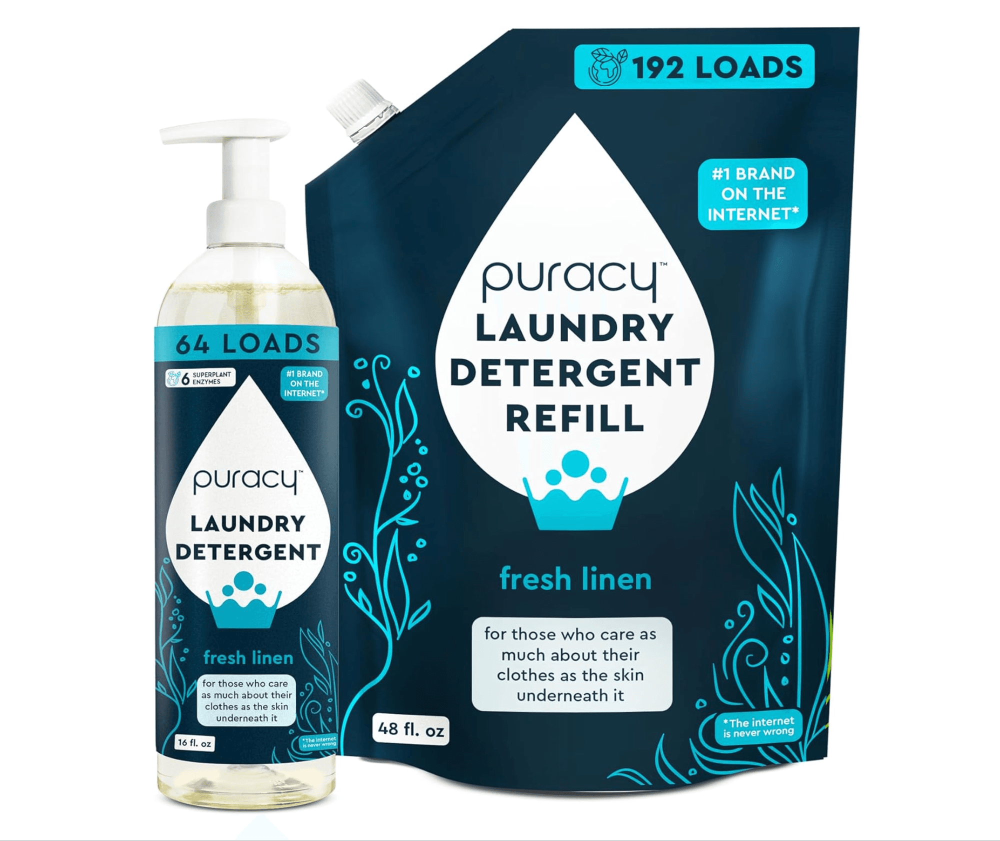 Puracy Natural Laundry Detergent + refill - 48 oz 