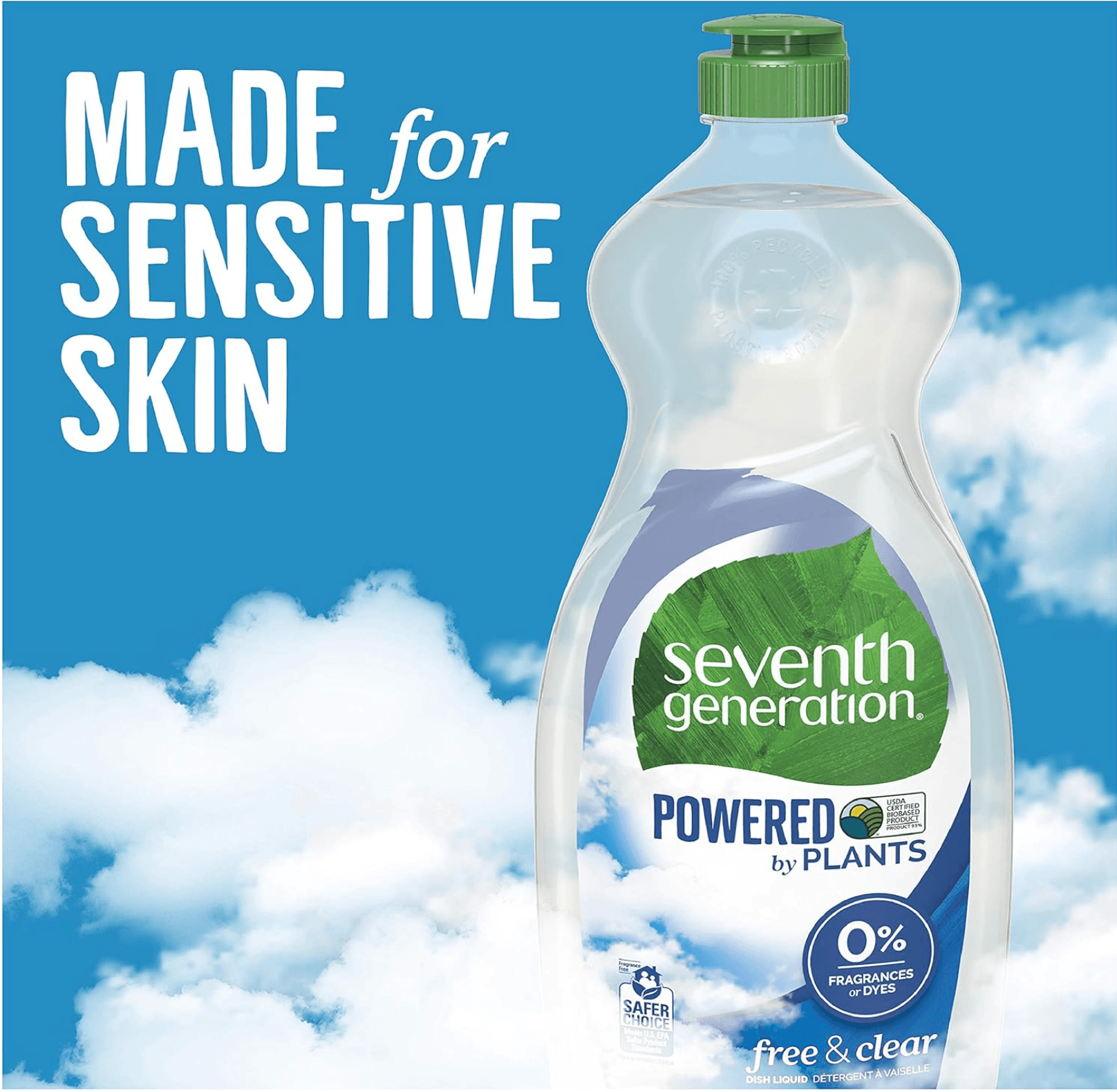 Seventh Generation Dish Liquid Soap, Free & Clear, 25 oz  view 3